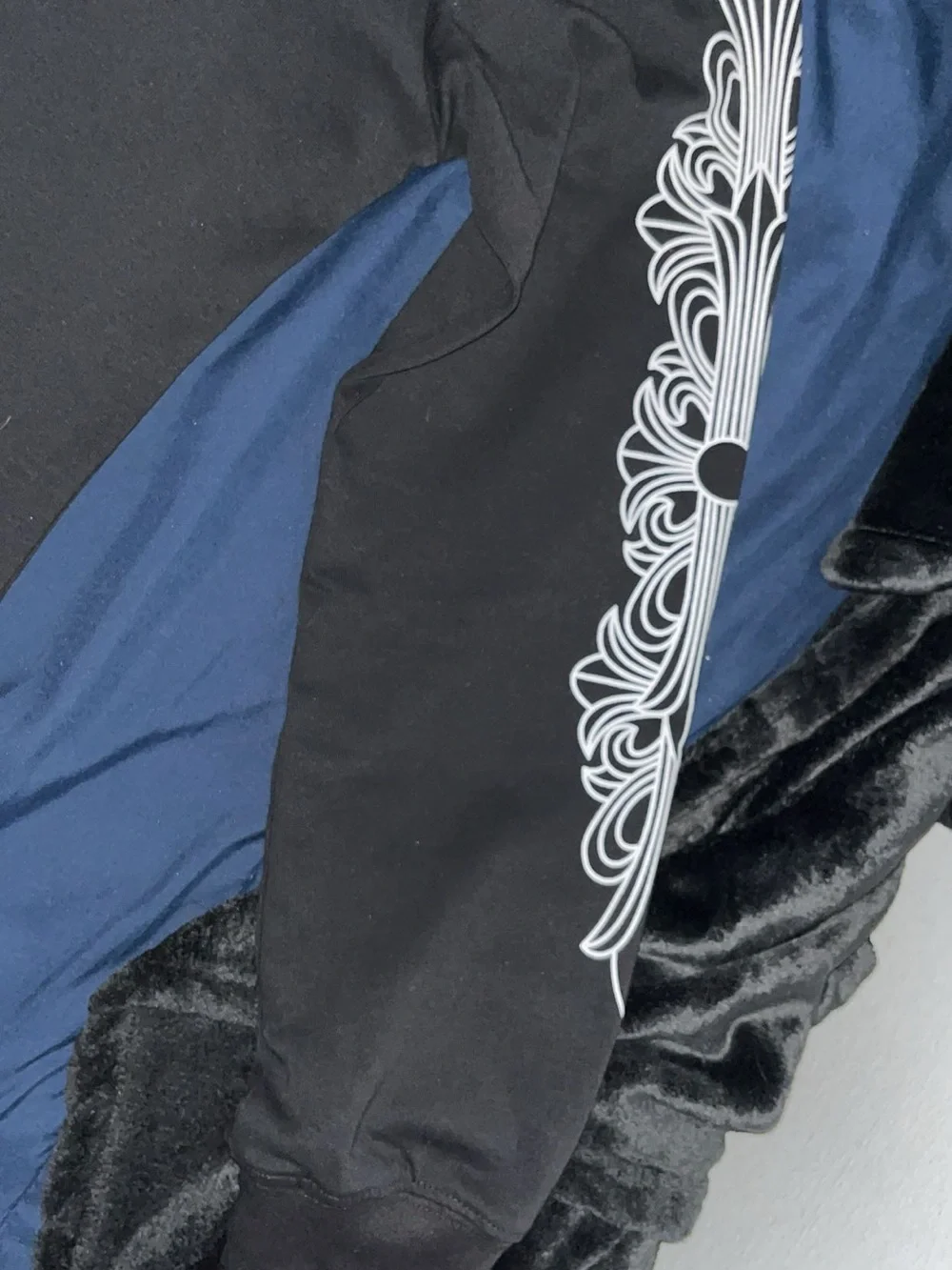 Chrome Hearts Black and White Los Angeles Horseshoe Back Tee